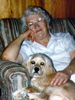 Helen with Taffy in their fourth Athens Home at 105 Mill Street. This photo was taken after Garland Sr. passed away.